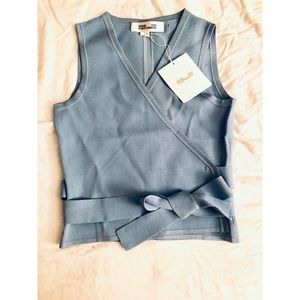 Diane von Furstenberg Wrap Sweater Tank